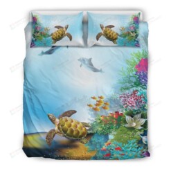 Turtle Cotton Bed Sheets Spread Comforter Duvet Cover Bedding Sets