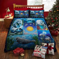 Manatee Cotton Bed Sheets Spread Comforter Duvet Cover Bedding Sets