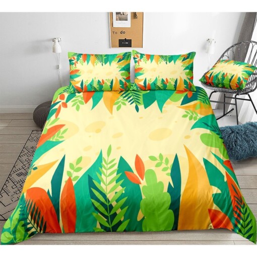 Leaves Pattern Pattern Bedding Set Bed Sheets Spread Comforter Duvet Cover Bedding Sets