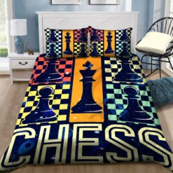 Chess Cotton Bed Sheets Spread Comforter Duvet Cover Bedding Sets