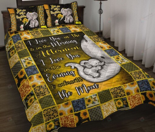 Love Elephant Quilt Bedding Set