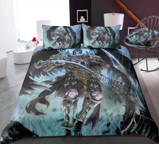 Skull Cotton Bed Sheets Spread Comforter Duvet Cover Bedding Sets