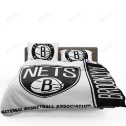 Brooklyn Nets Nba Basketball Duvet Cover Bedding Set