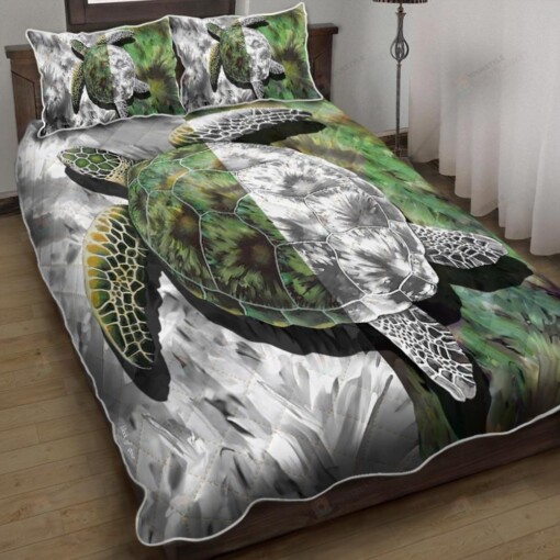 Green Sea Turtle Quilt Bedding Set
