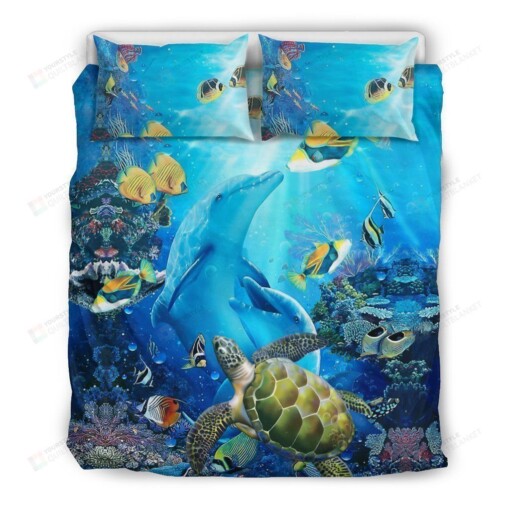 Custom Bedding Hawaiian Ocean Fish Cotton Bed Sheets Spread Comforter Duvet Cover Bedding Sets