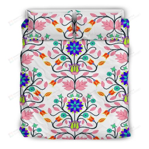 Floral Bead Work Four Clans White Themed Bedding Sets Dhc16125823Dd