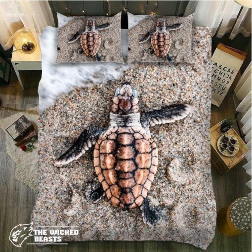 Sea Baby Turtle Bed Sheets Duvet Cover Bedding Set