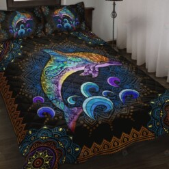 Dolphin - Mandala Quilt Bedding Set