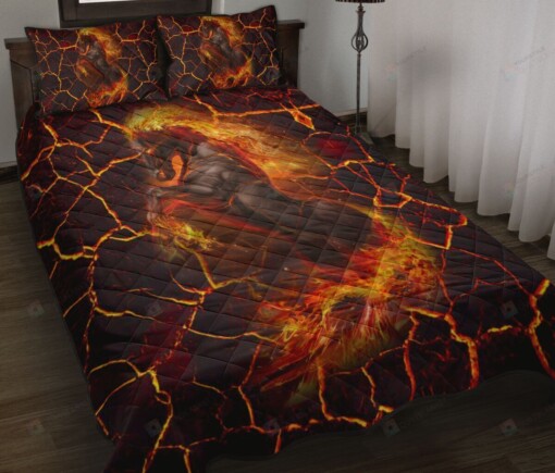 Horse Fire Quilt Bedding Set