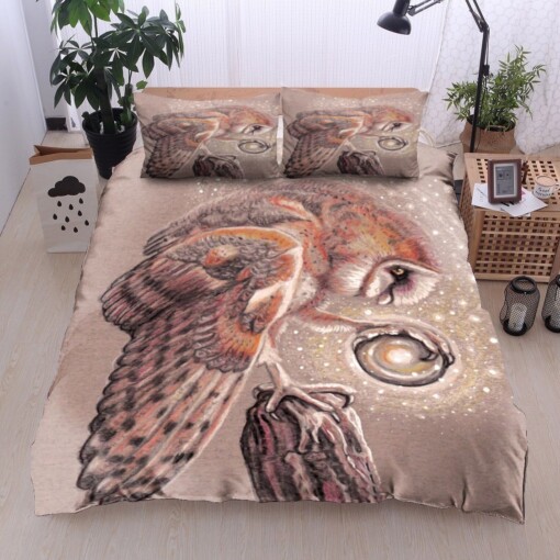 Owl Cotton Bed Sheets Spread Comforter Duvet Cover Bedding Sets