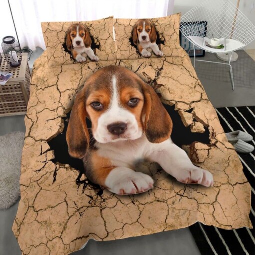 Cute Beagle 3D Bedding Set Bed Sheets Spread Comforter Duvet Cover Bedding Sets