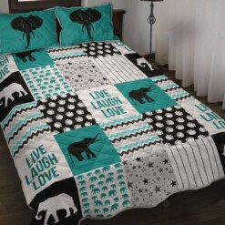 Elephant Shape Quilt Bedding Set