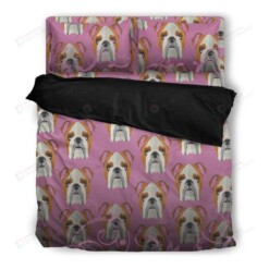 Bulldog Cotton Bed Sheets Spread Comforter Duvet Cover Bedding Sets