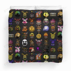 Five Nights At Freddy?s Pixel Art Multiple Characters Bedding Set