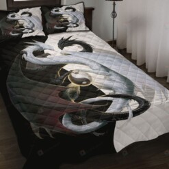 Yin Yang Dragon Quilt Bedding Set