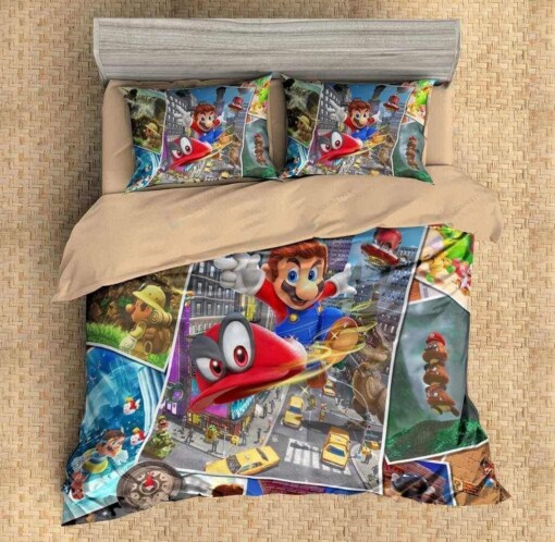 Super Mario Odyssey Duvet Cover Bedding Set