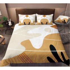 Abstract Geometric Minimalist Style Bed Sheets Duvet Cover Bedding Set