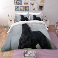 3D Black Horse Bedding Set Bed Sheet Duvet Cover Bedding Sets