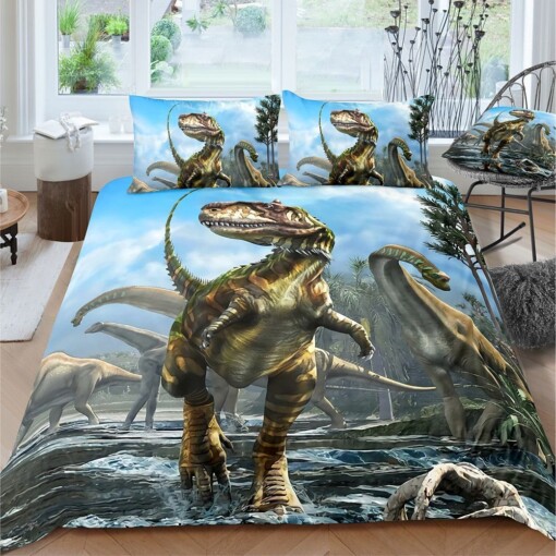 Dinosaur  Bedding Set Bed Sheets Spread Comforter Duvet Cover Bedding Sets