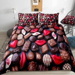 Chocolate Cotton Bed Sheets Spread Comforter Duvet Cover Bedding Sets