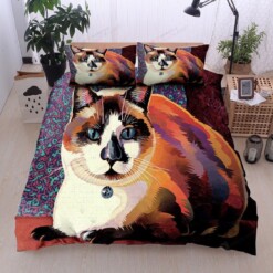 Cat Cotton Bed Sheets Spread Comforter Duvet Cover Bedding Sets