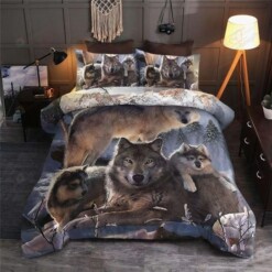 Wolves Bedding Set Bed Sheets Spread Comforter Duvet Cover Bedding Sets