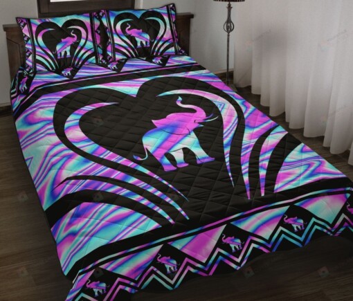 Elephant UltraHolo Quilt Bedding Set