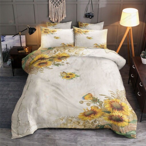 Vintage Sunflowers Bedding Set (Duvet Cover & Pillowcases)