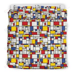 Mondrian Cotton Bed Sheets Spread Comforter Duvet Cover Bedding Sets