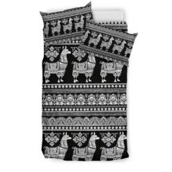 Aztec Llama Pattern Print  Bed Sheet Duvet Cover Bedding Sets