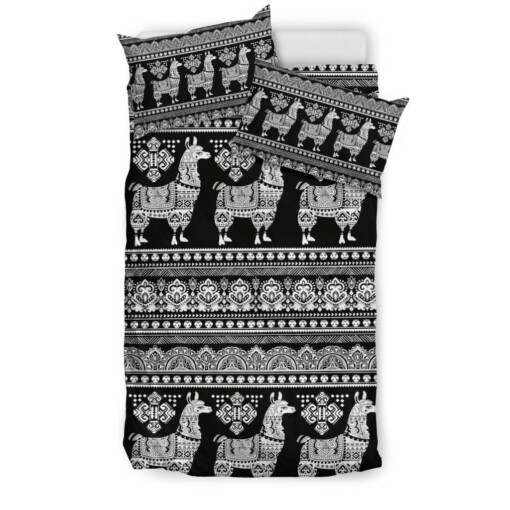 Aztec Llama Pattern Print  Bed Sheet Duvet Cover Bedding Sets