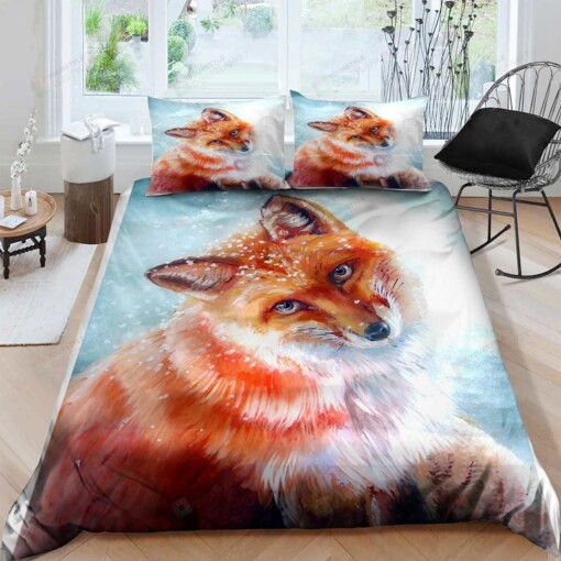 Fox Cotton Bed Sheets Spread Comforter Duvet Cover Bedding Sets