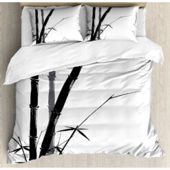 Bamboo Drawing Bedding Set Cotton Bed Sheets Spread Comforter Duvet Cover Bedding Sets