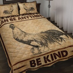 Chicken Pen Art Style Quilt Bedding Set