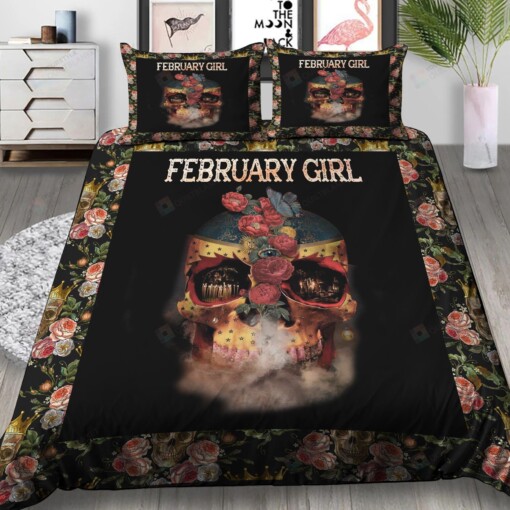 February Girl Skull Decorating Bedding Set Nh211050
