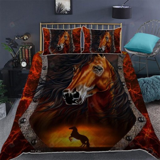 Large Horse Quilt Bedding Set