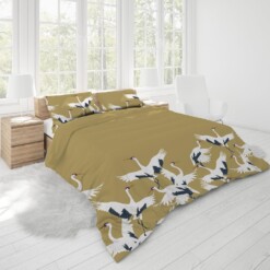 Storks Bedding Set Bed Sheets Spread Comforter Duvet Cover Bedding Sets