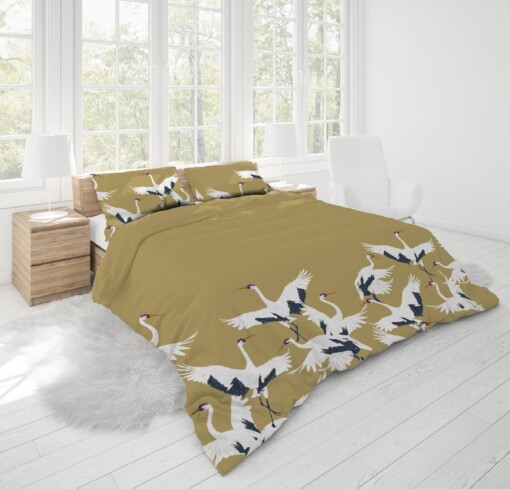 Storks Bedding Set Bed Sheets Spread Comforter Duvet Cover Bedding Sets