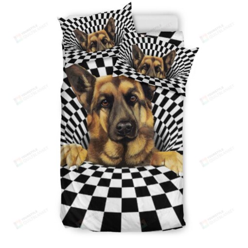 German Shepherd Lllusory Tunnel Bedding Set Cotton Bed Sheets Spread Comforter Duvet Cover Bedding Sets