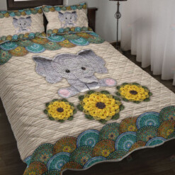 Baby Elephant Quilt Bedding Set