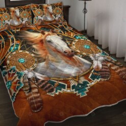 Horse Native American Leather Quilt Bedding Set