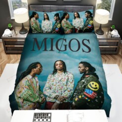 Migos Photoshoot Bed Sheets Spread Comforter Duvet Cover Bedding Sets