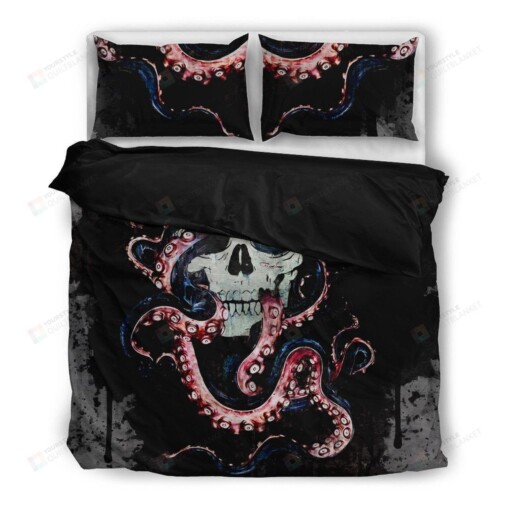 Octopus Skull Duvet Cover Bedding Set