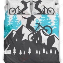 Mountain Bike Bedding Set Bed Sheets Spread Comforter Duvet Cover Bedding Sets