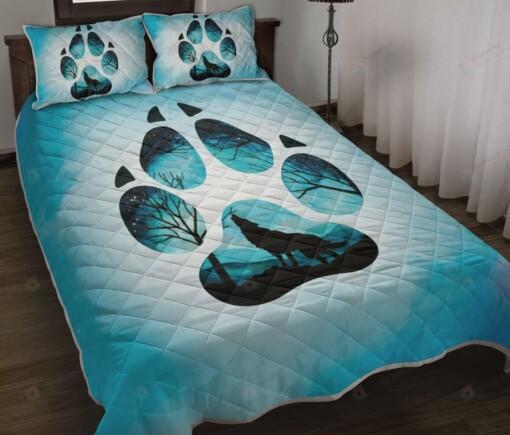 Wolf Paw Quilt Bedding Set