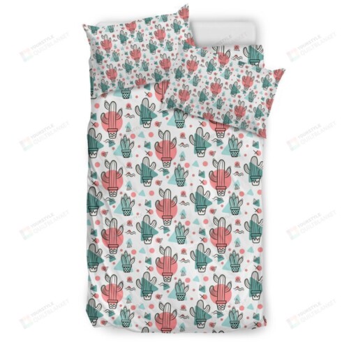 Cactus Cacti Pattern Bedding Set Cotton Bed Sheets Spread Comforter Duvet Cover Bedding Sets