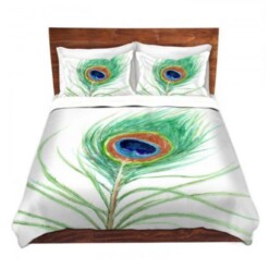 Peacock Feather Bedding Set  Bed Sheets Spread Comforter Duvet Cover Bedding Sets