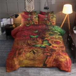 Butterfly Cotton Bed Sheets Spread Comforter Duvet Cover Bedding Sets