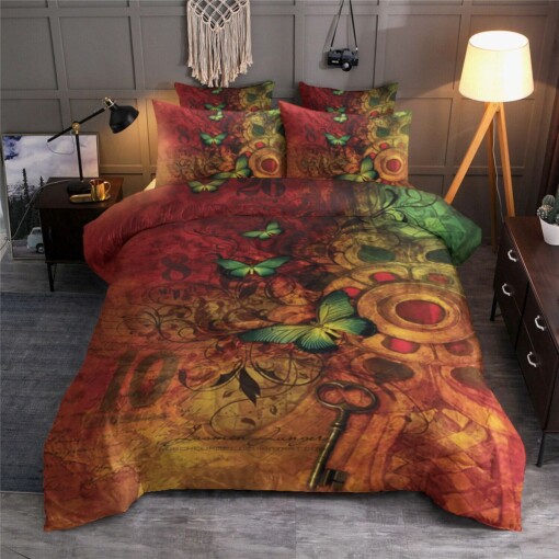 Butterfly Cotton Bed Sheets Spread Comforter Duvet Cover Bedding Sets