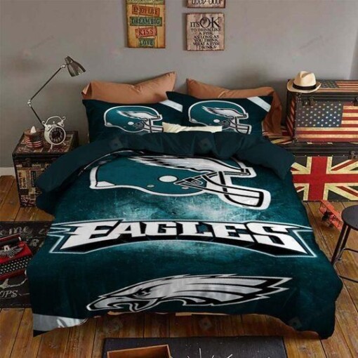 Philadelphia Eagles Bedding Set Sleepy Halloween (Duvet Cover & Pillow Cases)